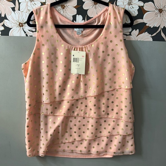 Jaclyn Smith XL vintage Kmart blouse Novelty Knits NWT - Picture 1 of 6